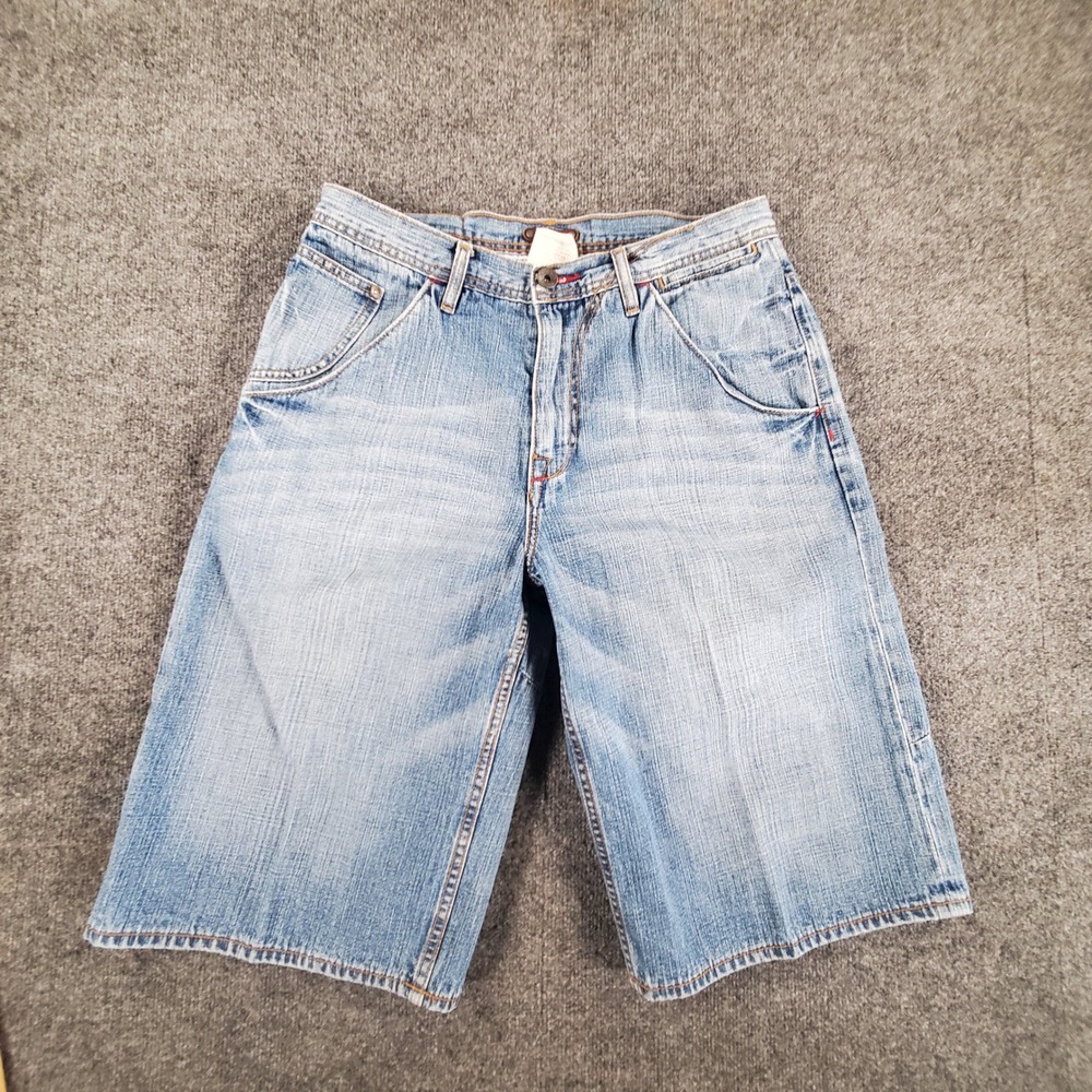 G-Unit Shorts Mens 34 Denim Baggy Blue Graphic 50 Cent Hip Hop Streetwear Y2K